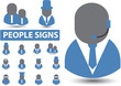 professions signs, vector