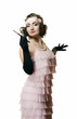 The girl in style 30 with a cigaret The girl in style 30 with a cigaret