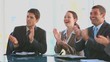 Business people applauding