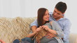 Cute future parents having a good time