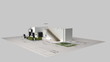 house under construction#white