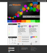 Website Template "Rainbow-Dots" Vektoren