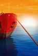 moored ship at sunrise in the port moored ship at sunrise in the port
