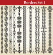 Vector: Borders set Borders set