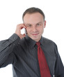 Businessman talking on the phone
