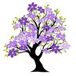 printemps - arbre vecteur fond blanc, fleurs vectorielles