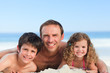 Children with their father
