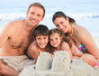 Family at the beach
