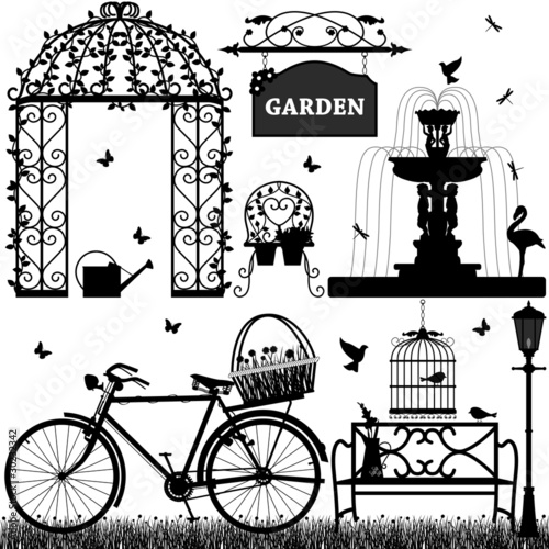 Vektor: Garden Park Recreational Garden Park Recreational