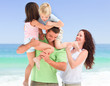 Children playing with their parents