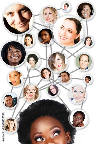 Photo: African woman social network diagram African woman social network diagram