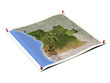 Angola on unfolded map sheet. Angola on unfolded map sheet.