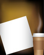 coffee cup with notepad
