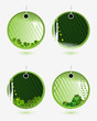 Set of vector green labels
