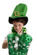 Pretty woman on St. Patrick's day