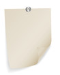 Vektor: Weißes Blatt Papier mit Reißnagel Weißes Blatt Papier mit Reißnagel