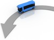 pointer of direction of motion of bus pointer of direction of motion of bus