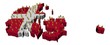 Denmark map flag with many abstract people illustration