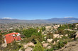 Twin mountain peaks