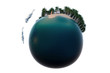 small planet earth ocean view