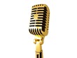 Gold vintage microphone