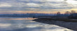 ethereal sunset panorama landscape of a lake in  nationalpark