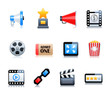 Cinema symbols vector set Cinema symbols vector set