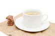 a cup of coffee isolated on white