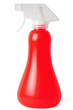 Red spray bottle isolated over white background