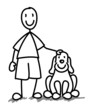 Enfant avec son chien Enfant avec son chien