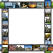 Frame with films of travel images