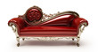 Red luxurious sofa