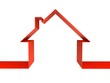 Red home outline