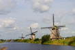 Dutch windmill landscape in Netherland