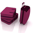 Suitcases isolated on white background