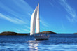Photo: Picturesque Norway landscape with yaht. Picturesque Norway landscape with yaht.