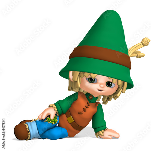 Funny Cute Cartoons on Cute And Funny Cartoon Farmer Boy  3d Rendering With Clipping    Ralf