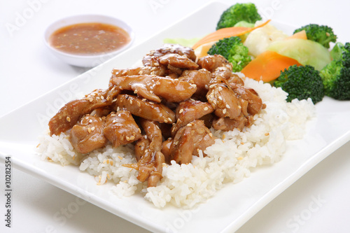 Photo: Teriyaki Chicken with Steam Rice Teriyaki Chicken with Steam Rice