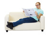 Person reading a newspaper Person reading a newspaper