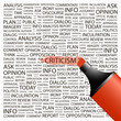 CRITICISM. Highlighter over different association terms.