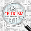 CRITICISM. Wordcloud vector illustration.