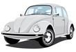 Vector isolated retro car, without gradients