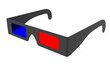 Illustration: Anaglyph 3D glasses isolated on white Anaglyph 3D glasses isolated on white