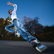 Fast rollerblading