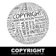 COPYRIGHT. Vector word cloud illustration.