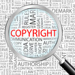 COPYRIGHT. Wordcloud vector illustration.