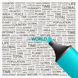 WORLD. Highlighter over different association terms.