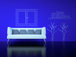 3d Sofa Rendering Blaupause