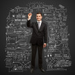 businessman with marker