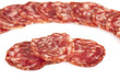 Salami isolated on white background